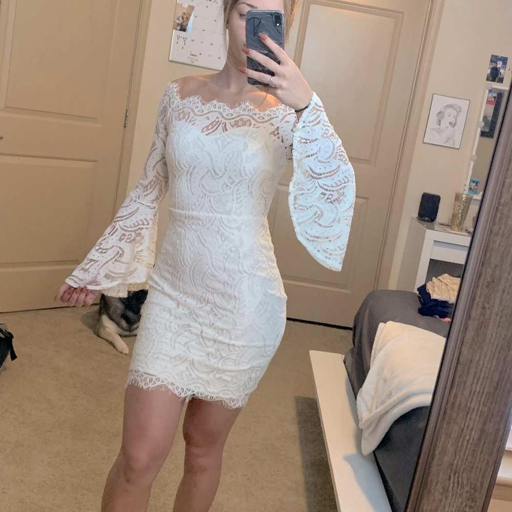 White lace dress